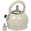 Чайник из нержавеющей стали Катунь Белый мрамор КТ-114C, со свистком, 3 л - фото 2