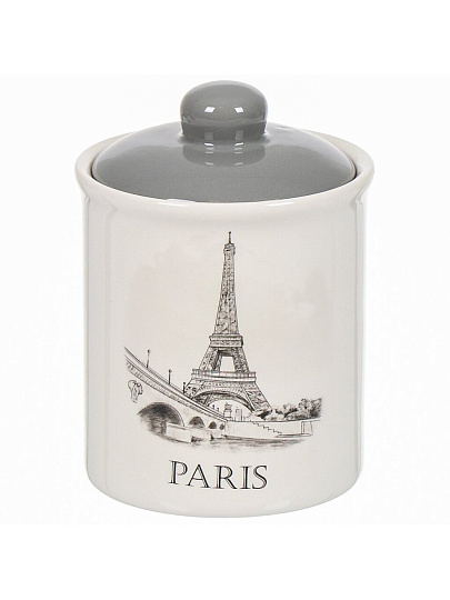 Банка для сыпучих продуктов, доломит, 0.55 л, с крышкой, Daniks, Фьюжн