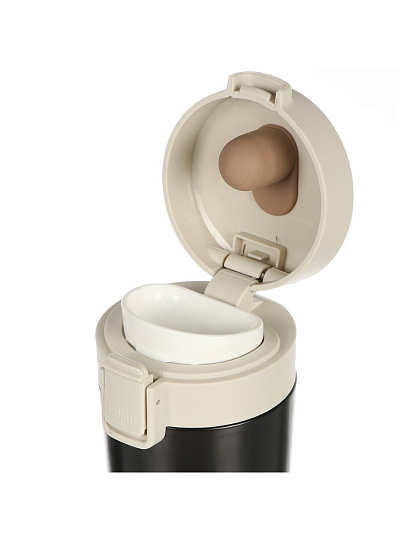 Термокружка нержавеющая сталь, 0.38 л, колба нержавеющая сталь, черная, Y4-9331