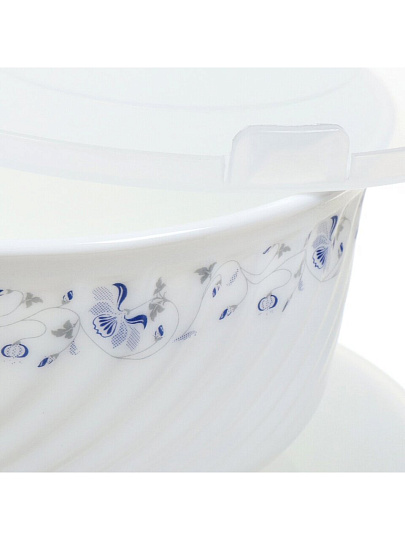 Салатник стеклокерамика, круглый, 3 шт, 9 см, 19, 16, 14 см, 0.5, 0.8, 1.4 л, с крышкой, Эдем, Daniks, W-3X1059/245501