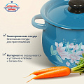 Кастрюля эмалированная сталь, 4 л, крышка сталь, сферический, Сибирские товары, С1912.34/С1912.36, в ассортименте - фото 5