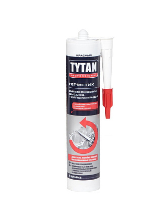Герметик силиконовый, Tytan, 59598/74614, 280 мл, красный, термостойкий