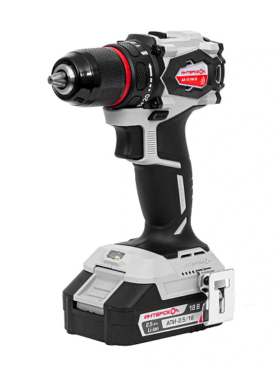 Дрель-шуруповерт аккумуляторный, Интерскол, ДА-13/18В, бесщеточный, 12 В, черный, 952.2.2.70