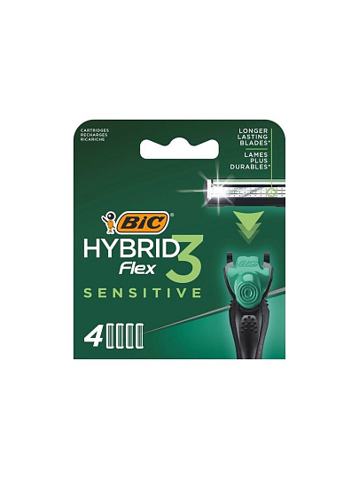 Сменные кассеты для бритв Bic, Flex3 Hybrid Sensitive, 921177