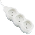 Удлинитель бытовой 3 гнезда, 5 м, ПВС, 2х0.75 мм², без заземления, 10 А, 250 В, с защитными шторками, бело-серый, TDM Electric, Люкс УЛ3, SQ1303-0225