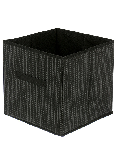 Кофр д/хранен, 28*28*28, складн, черн клетка, A190059