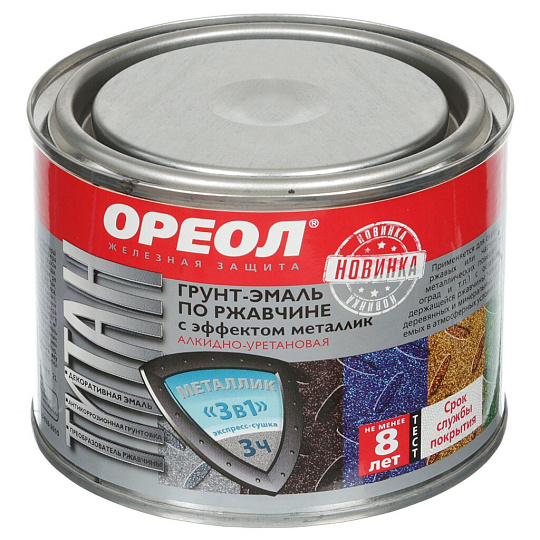 Грунтовка ОРЕОЛ Титан по ржавчине, зеленая 0.4 кг