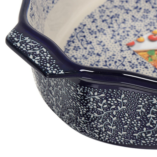 Форма для запекания керамика, 24х39 см, 7.64 л, овальная, зеленая, Attribute, Eclipse blue, ABK106-SRT-B