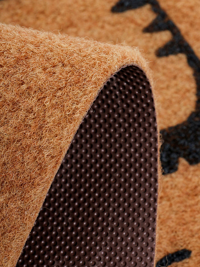 Коврик влаговпитывающий, 50х80 см, прямоуг, резина, полиэстер, беж, Четыре кота, ComeForte, TCLR/W-1