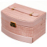 Шкатулка-кейс для украшений и косметики, полимер, 21.5х15х13 см, розовая, Y4-5320-2 - фото 2