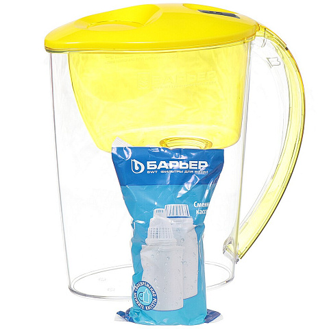 Фильтр-кувшин Барьер, Фит, для холодной воды, 1 ступ, 2.5 л, бодрящий лимон