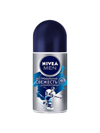 Дезодорант Nivea, Экстремальная свежесть, для мужчин, ролик, 50 мл