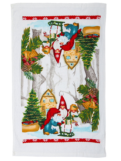 Полотенце кухонное махровое, 38х63 см, 250 г/м2, 100% хлопок, Wellness, Допи, Китай