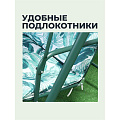 Качели садовые 3-местные, 170х110х153 см, 210 кг, Тропические листья, зеленые, Y6-1987-2, металл - фото 11