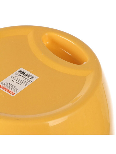 Ведро пластик, 10 л, желтое, хозяйственное, со сливом, Бытпласт, 431258506