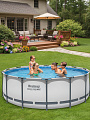 Бассейн каркасный Bestway, 457х122 см, Steel Pro Max, 56438, фильтр-насос, лестница, тент, 16015 л - фото 7