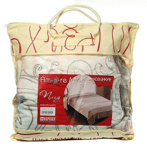 Плед Amore Mio полутораспальный (150х200 см) фланель, в сумке, Версач 63218