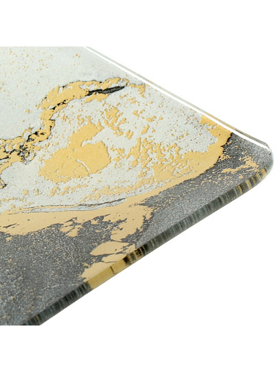 Тарелка десертная, стекло, 20х30 см, прямоугольная, Флюид, Daniks