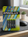 Батарейка Ergolux, ААА (LR03, 24A), Alkaline, щелочная, 1.5 В, блистер, 4 шт, 11744 - фото 2