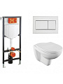 Инсталляция с унитазом Vitra, Norm Fit, горизонтальный выпуск, 4в1
