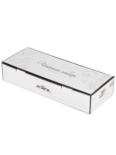 Набор чайный фарфор, 12 предметов, на 6 персон, 250 мл, Jewel, Ботаника, ПС0046-37