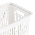 Корзина для белья, 45 л, 42х30.5х54.5 см, прямоугольная, пластик, белая, с крышкой, Альтернатива, Матрица, М7484 - фото 6