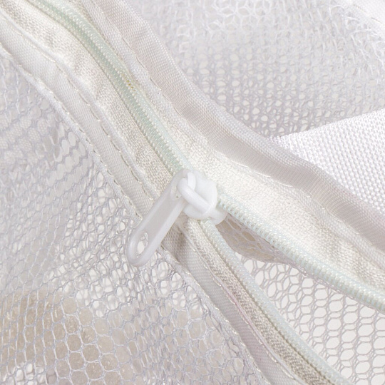 Мешок для стирки обуви 32х30 см, с молнией, сетка, T2022-7114