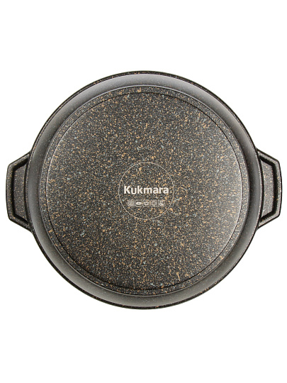 Кастрюля-жаровня алюминий, антипригарное покрытие, 4 л, крышка стекло, Kukmara, Granit Ultra Induction original, жгои41а, индукция
