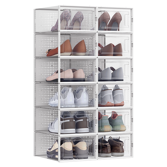 Полка для обуви, пластик, 12 шт, LSP12SWT