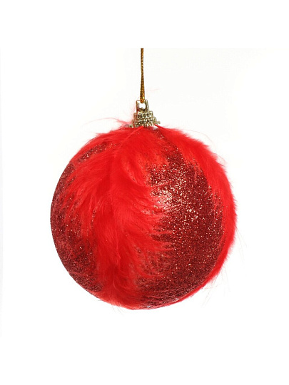 Елочный шар красный, 8 см, SYPMPB--112121