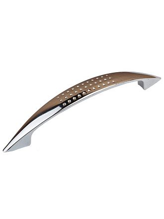 Ручка-скоба мебельная Trodos, ZY-108, 96 мм, ЦАМ, хром, 303253