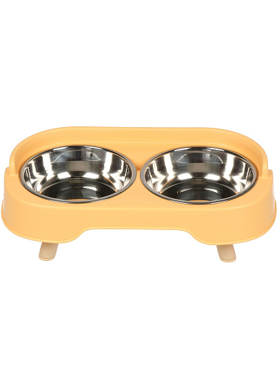 Миска для животных Y4-11426, пластик, металл, двойная