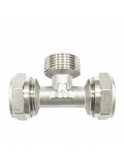 Тройник 16х3/4"х16 мм, наружная резьба, STI