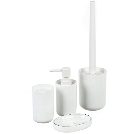 Ерш для туалета напольный, пластик, белый, PP0287I-TOH