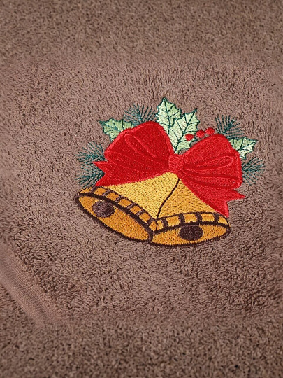 Полотенце кухонное 50х90 см, 100% хлопок, Silvano, Новогодние истории Елочка с подарками, бежевое, Турция, DU-2021-50-1-0727