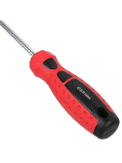 Отвертка плоская, Bartex, SL5, 5х100 мм, антискользящая двухкомпонентная, CrV сталь, Любитель