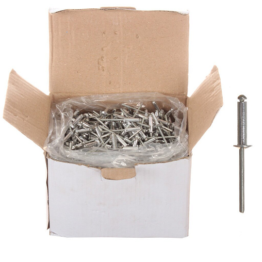 Заклепки диаметр 3.2х12 мм, 1000 шт, Ревда