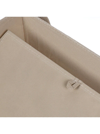 Коробка для хранения, с крышкой, 40х25х50 см, бежевая, Листья, UC-210