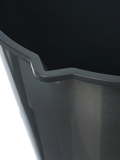 Ведро пластик, 20 л, черное, строительное, со сливом, антиударное, вс20а