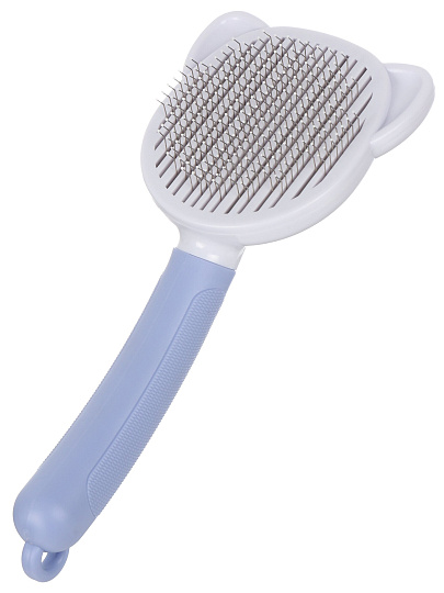 Щетка для вычесывания животных самоочищающаяся, с ушками, 21Х9.5Х6 см, Y4-11399