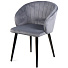 Кресло 510х595х820 мм, черный глянец, сиденье квадратное, велюр, на саморезах, California 975, AV 308-C975-08 - фото 3