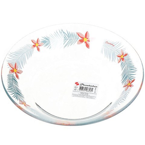 Тарелка суповая, стекло, 22 см, круглая, Tropic, Pasabahce, 10335SLBD53