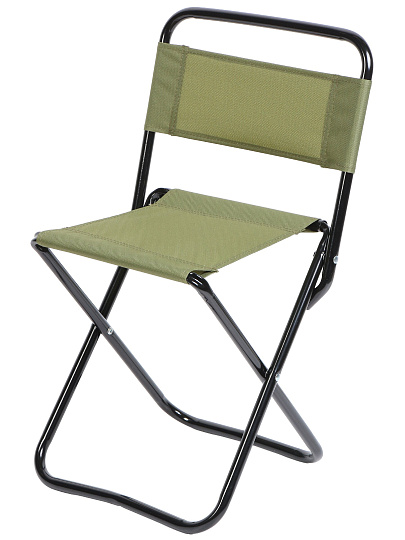 Стул складной со спинкой, металл, усиленный, 35х35х58 см, замкнутая ножка