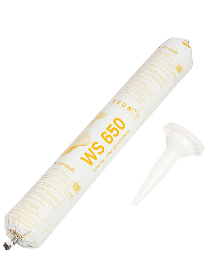 Герметик силиконовый, Kronbuild, WS650, 600 мл, атмосферостойкий, черный