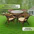 Мебель садовая Флоренция, стол, 80.5х81х76 см, 4 кресла, подушка бежевая, 110 кг, IND08 - фото 17