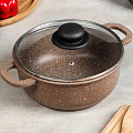 Кастрюля алюминий, антипригарное покрытие, 6 л, с крышкой, крышка стекло, Гардарика, Алтай, 1706-07-10 - фото 3
