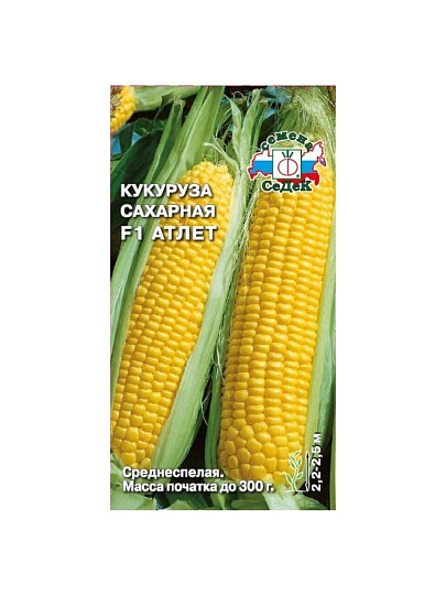 Семена Кукуруза, Атлет F1, сахарная, цветная упаковка, Седек