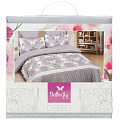 т КПБ Баттерфли/Butterfly 2сп Сатин (2н70х70, пр220х240, п175х215) серый рис 87190 - фото 2