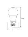 Лампа светодиодная E27, 17 Вт, 155 Вт, 220 В, груша, 4500 К, нейтральный белый свет, Ergolux, 13180 - фото 2