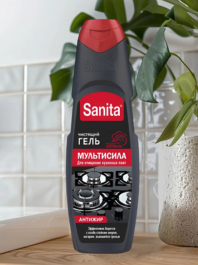 Чистящее средство для кухни, Sanita, Антижир Мультисила, гель, 500 мл